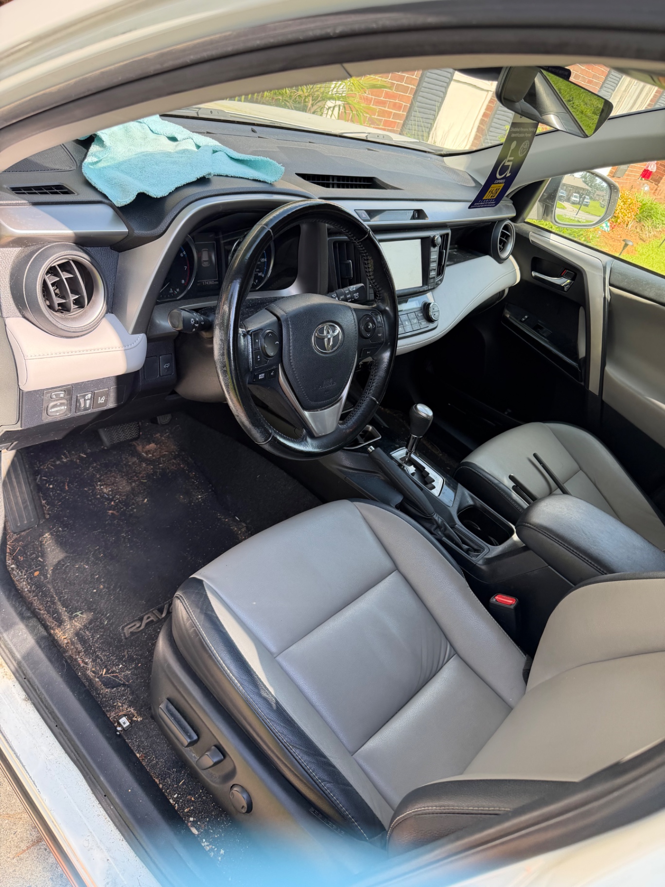 Toyota RAV4 before interior deep clean